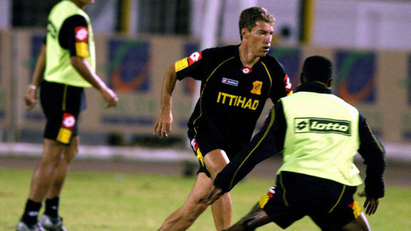 Saudi playerAhmad Khoreich (R) practice 