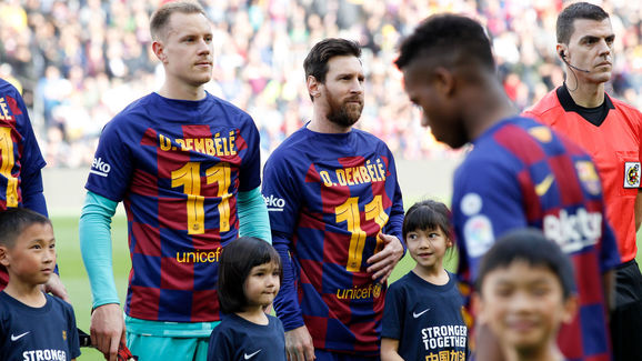 Lionel Messi,Marc Andre Ter Stegen,Ousmane Dembele
