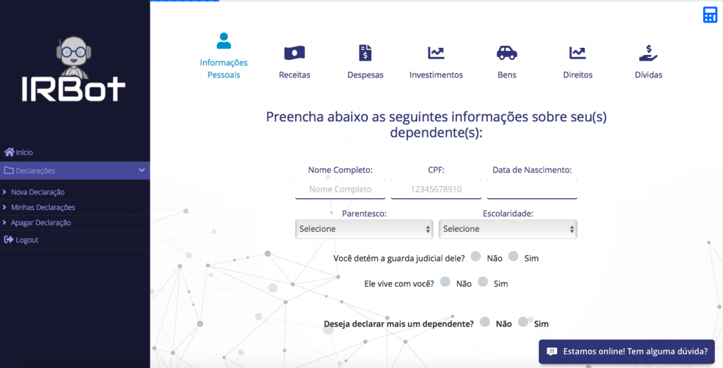 Bot auxilia usuário na declaração do Imposto de Renda - 4
