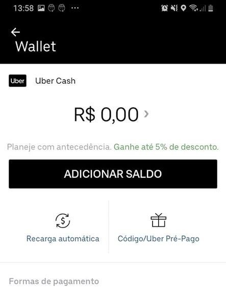 Como usar o Uber Cash e colocar dinheiro no app - 5