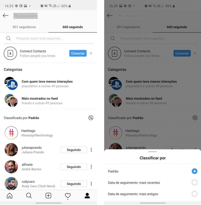 Novo recurso do Instagram permite que você gerencie perfis que está seguindo - 2