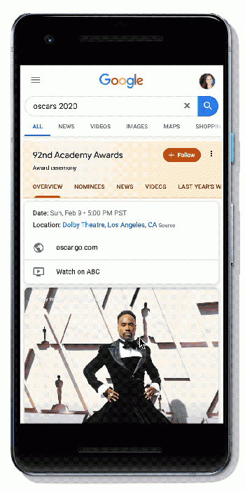 Pesquisa do Google e Assistente ganham interações com o Oscar 2020; acesse agora - 2