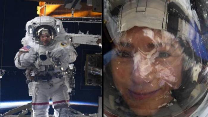 Selfie épica de astronauta na ISS exibe reflexo da Terra em seu capacete - 1