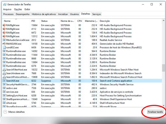 Windows 10: como resolver o problema na barra de pesquisa - 2