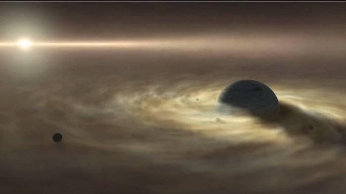 Cientistas descobrem que gás e poeira impedem planetas de engolirem suas luas - 1