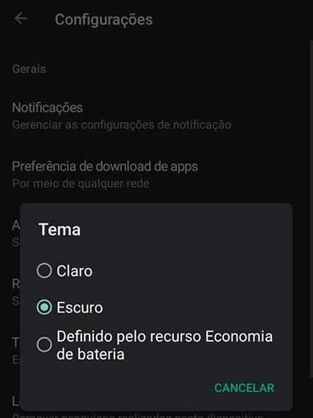 Como ativar o modo escuro da Play Store no seu celular Android - 3
