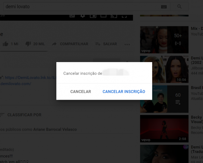 Como cancelar sua inscrição em um canal do YouTube - 4