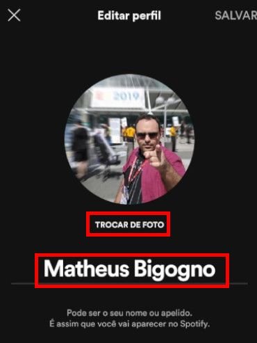 Como editar, personalizar e compartilhar seu perfil do Spotify pelo app - 5