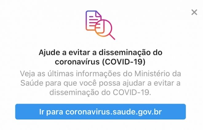 COVID-19: Facebook doa créditos para Ministério da Saúde promover campanhas - 3
