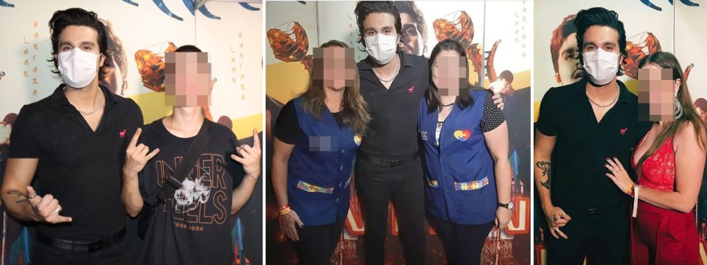 Por causa do coronavírus, Luan Santana atende fãs usando máscara - 1