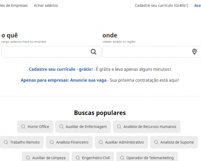 10 sites de emprego gratuitos para você enviar seu currículo - 5