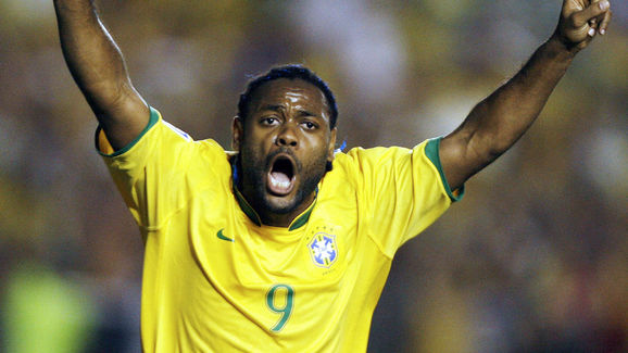 Brazilian player Vagner Love celebrates