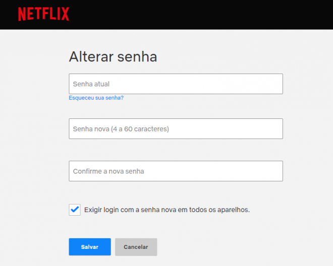 Aprenda a trocar a senha da sua conta Netflix - 4