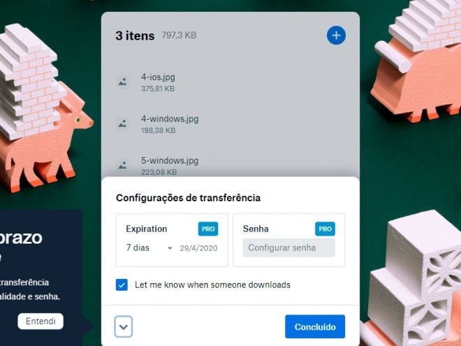 Como compartilhar arquivos online usando o Dropbox Transfer - 4
