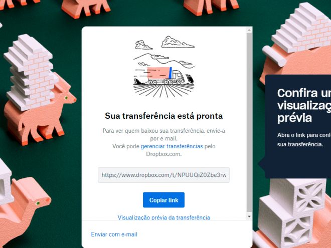 Como compartilhar arquivos online usando o Dropbox Transfer - 6