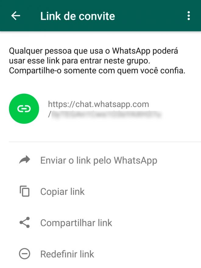 Como enviar convites para grupos do WhatsApp por link - 4