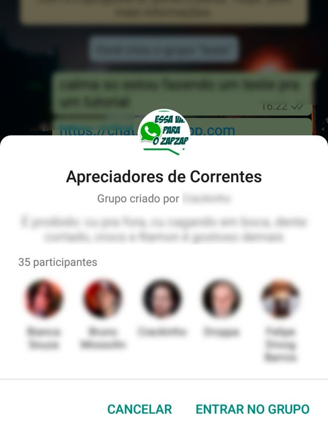 Como enviar convites para grupos do WhatsApp por link - 5