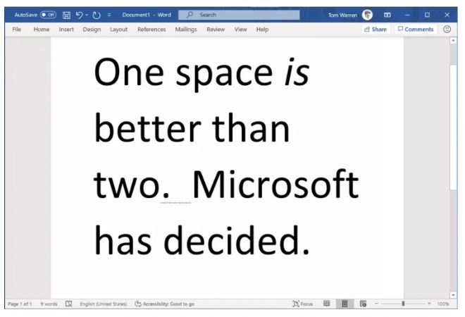 Corretor do Microsoft Word passa a considerar dois espaços após ponto como erro - 2