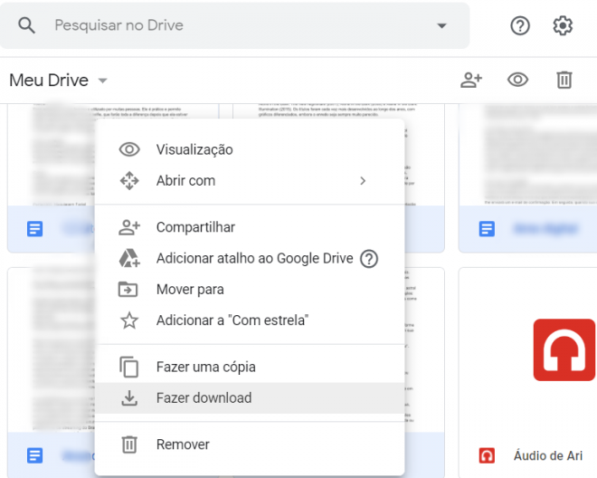 Google Drive: como baixar vários arquivos de uma só vez - 4