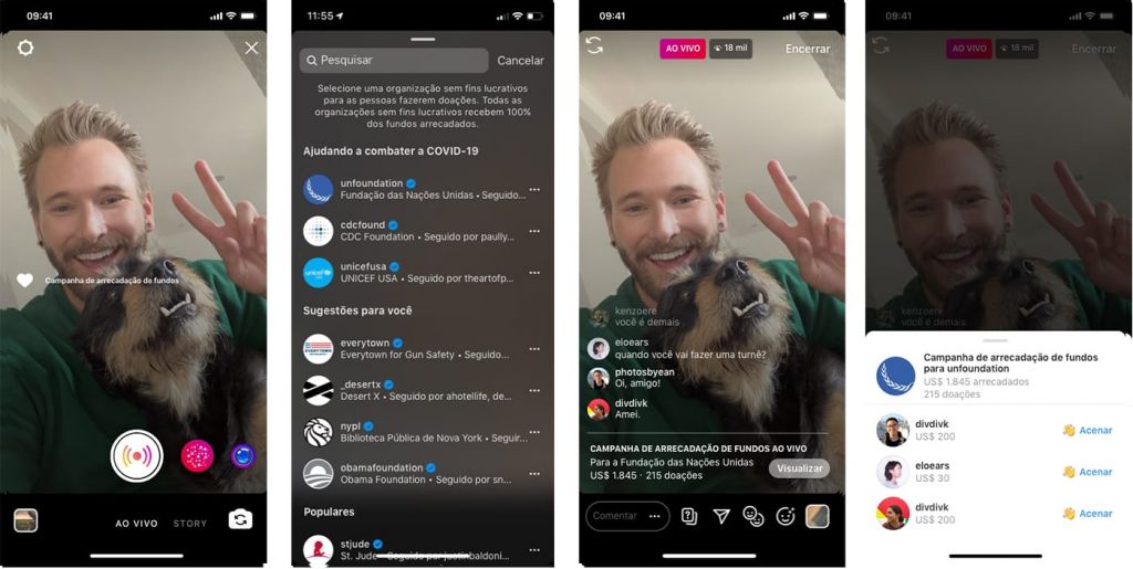 Instagram disponibiliza opção de fazer doações durante lives - 2