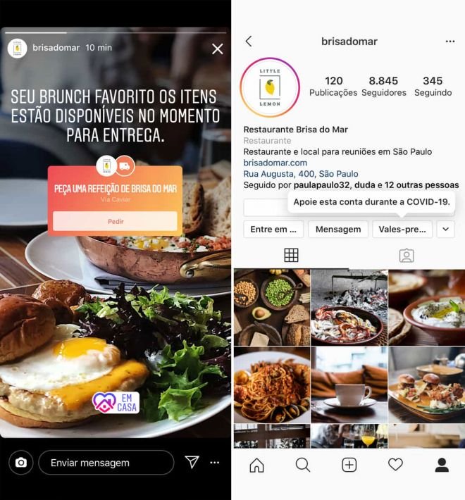 Instagram permitirá doar dinheiro a estabelecimentos e comprar refeições no app - 2