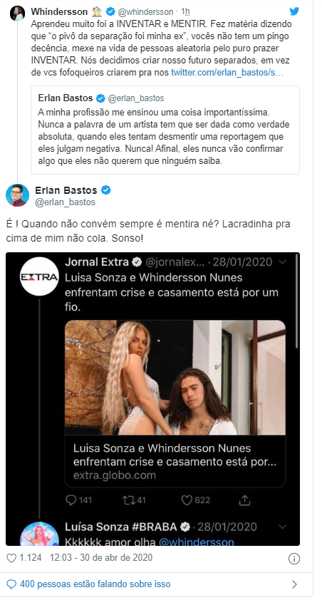 Whindersson Nunes detona jornalista que apontou ex-namorada como pivô da separação com Luisa Sonza - 1
