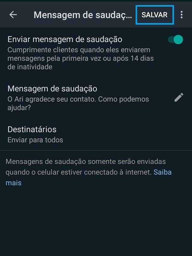 Como configurar uma mensagem automática no WhatsApp - 10