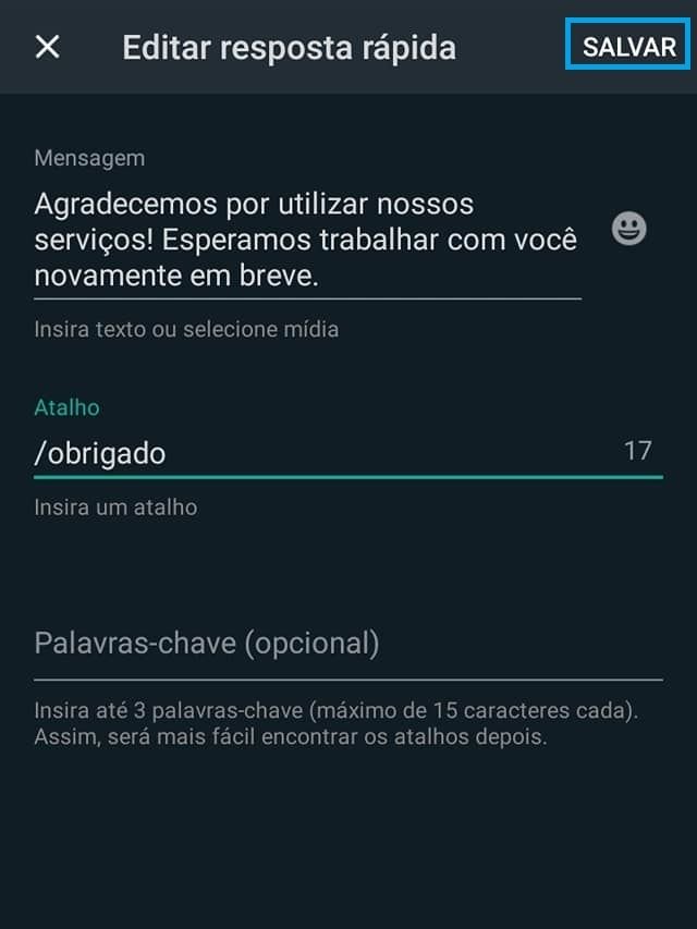 Como configurar uma mensagem automática no WhatsApp - 13