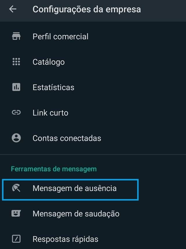 Como configurar uma mensagem automática no WhatsApp - 4