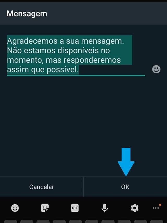 Como configurar uma mensagem automática no WhatsApp - 6