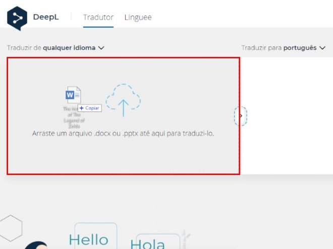 Como traduzir documentos e textos udando o DeepL - 2