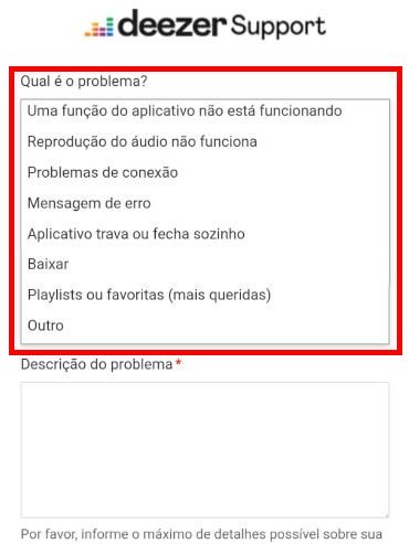 Deezer: como reportar erros - 5