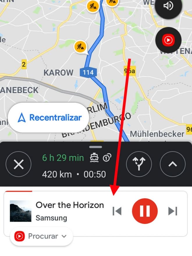 Google Maps agora deixa você controlar faixas reproduzidas no YouTube Music - 8