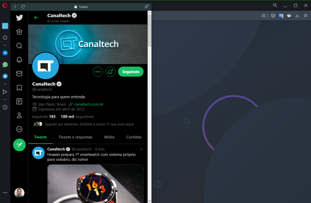 Opera é atualizado e oferece acesso rápido ao Twitter - 2