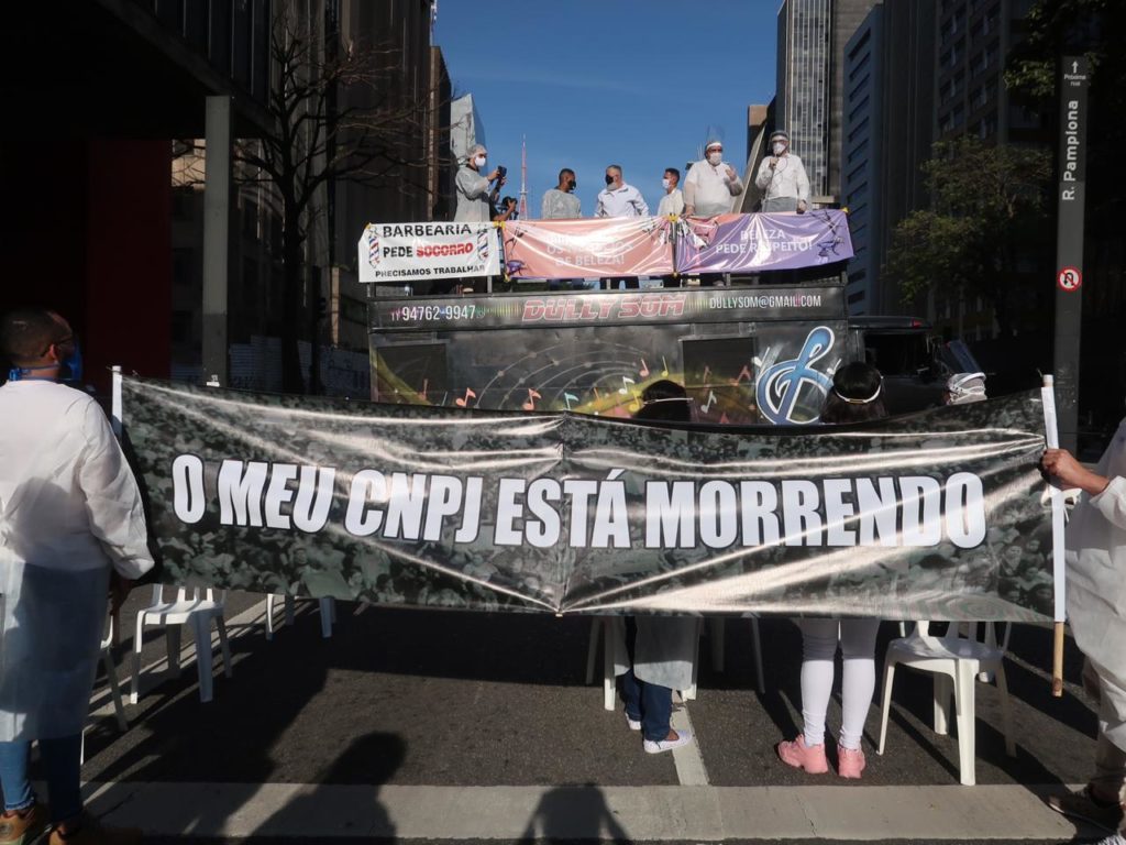 Profissionais da beleza, Zé Turin e Sindicatos Pró-Beleza e Beleza Patronal promoveram manifestação em São Paulo - 2