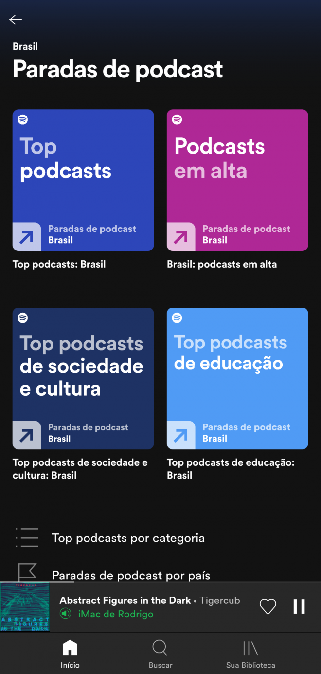 Como acessar o Top Podcasts e Trending Podcasts do Spotify - 3