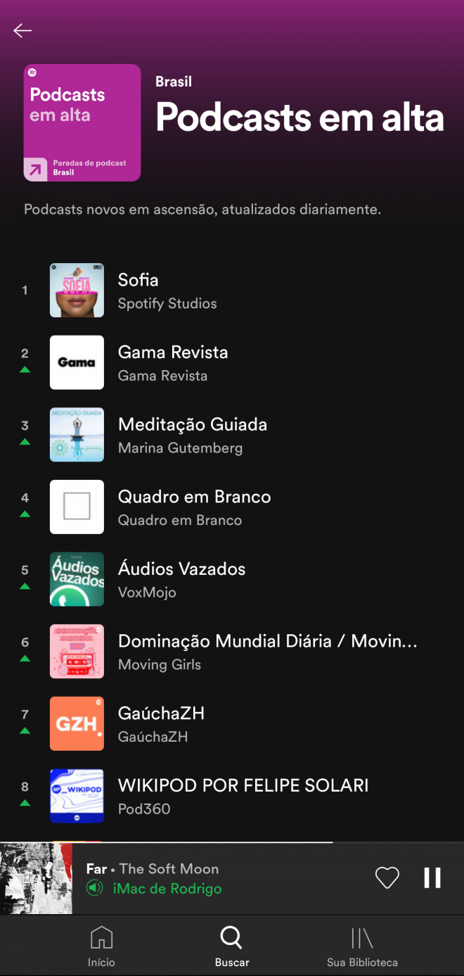 Como acessar o Top Podcasts e Trending Podcasts do Spotify - 5