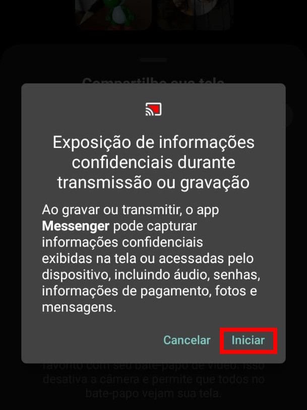 Como compartilhar a tela do celular com outro contato no Messenger - 7