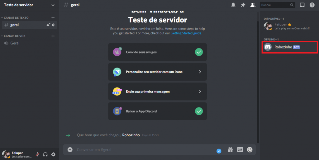 Como criar bots para responder no Discord - 10