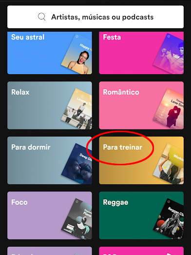 Como encontrar playlistas de músicas para malhar no Spotify - 3