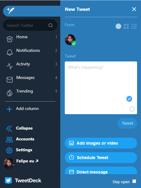 Como usar o TweetDeck, gerenciador de perfis no Twitter - 8