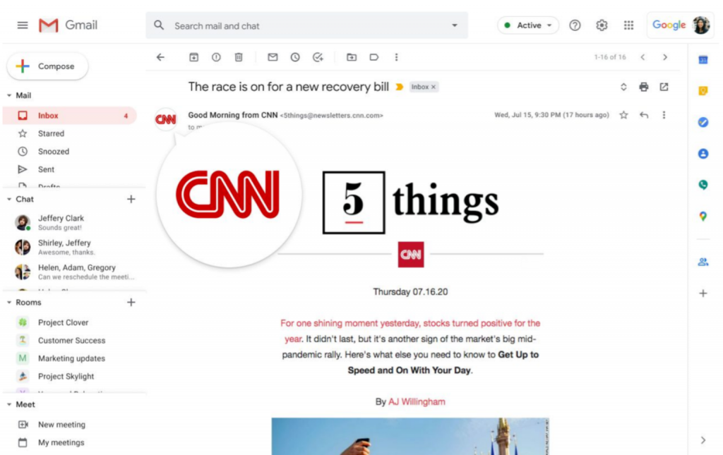 Gmail terá