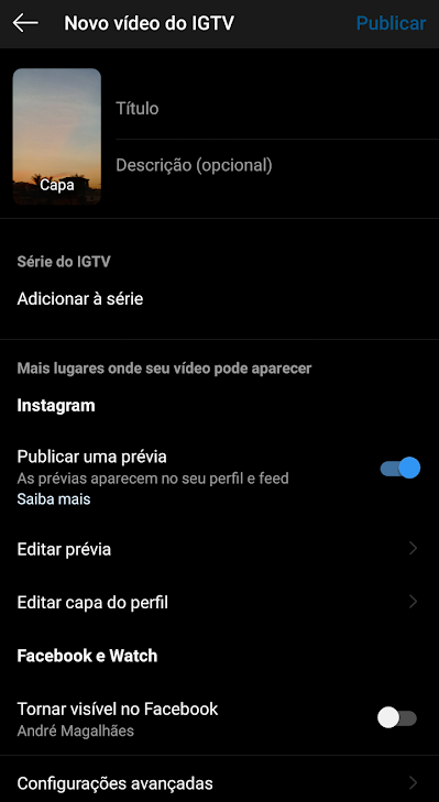 Como colocar video no IGTV - 9