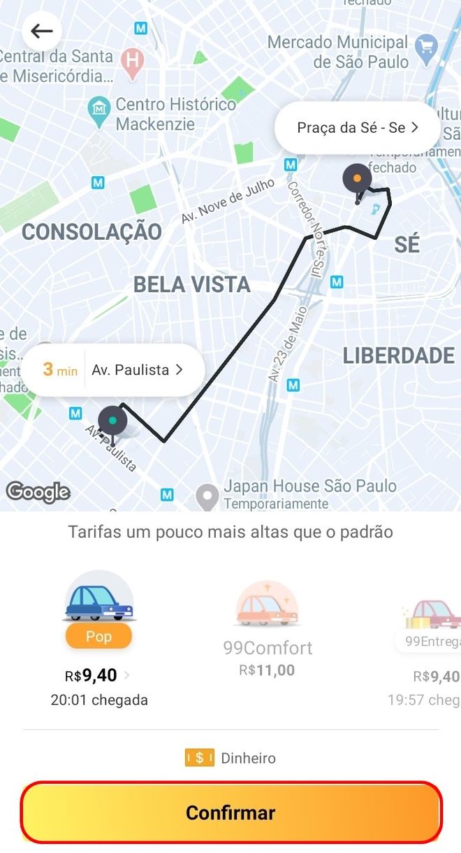 Como compartilhar corridas no app 99 - 4