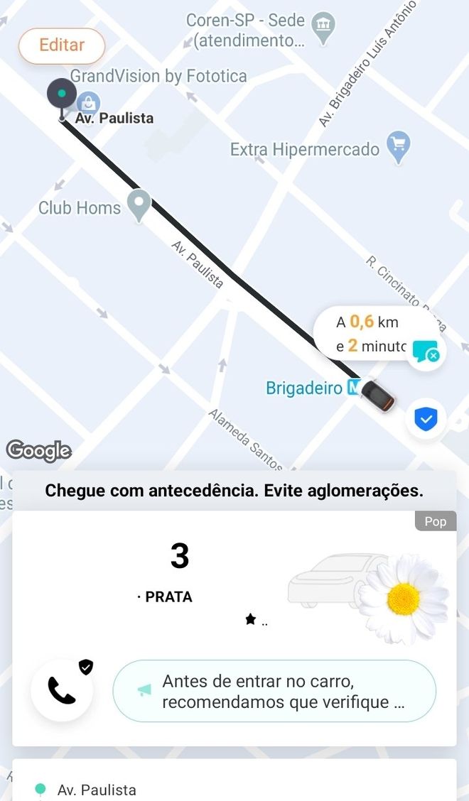 Como compartilhar corridas no app 99 - 6