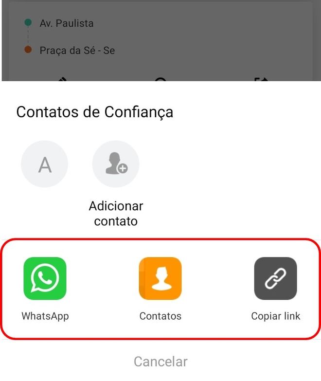 Como compartilhar corridas no app 99 - 8