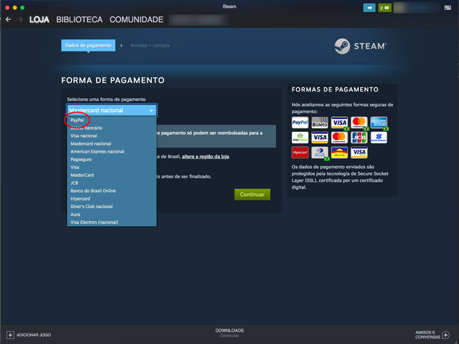 Como pagar jogos da Steam com sua conta PayPal - 5