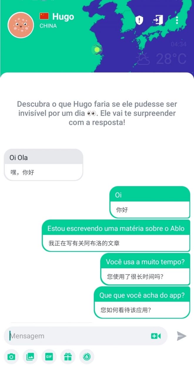 Como usar o Ablo para conversar e conhecer pessoas de outros países - 5