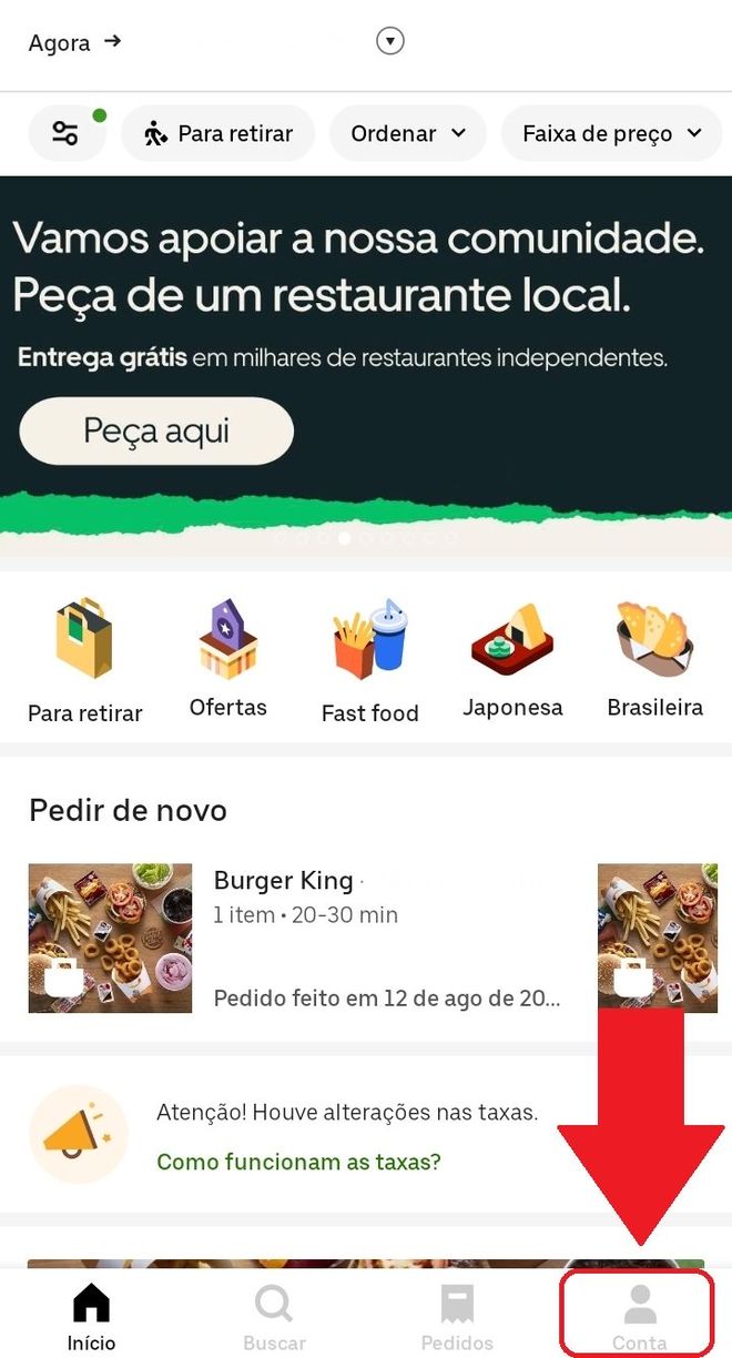 Como usar o Uber Cash no Uber Eats - 2