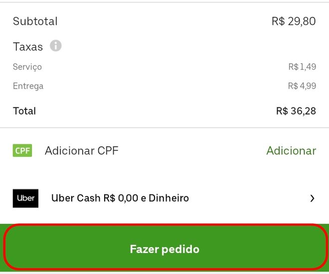 Como usar o Uber Cash no Uber Eats - 9